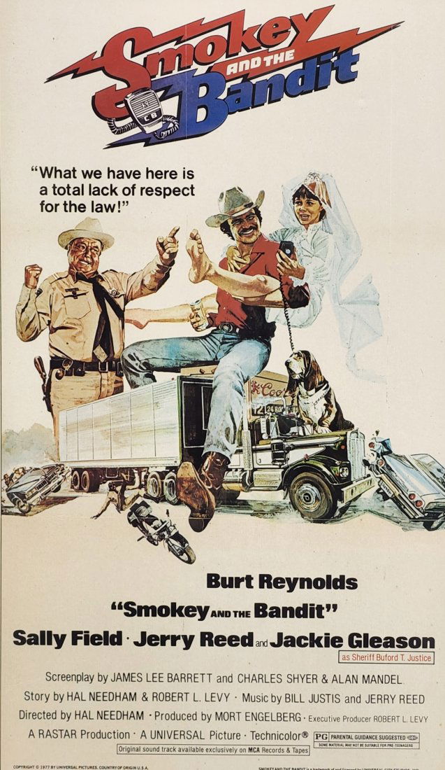 Smokey & The Bandit 1977 Topps Movie Poster Framed (1 of 6)