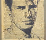 Abdon Romero Newspaper Marlon Brando Sketch Pop Art