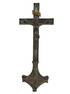 Antique Silverplate Metal Crucifix Cross