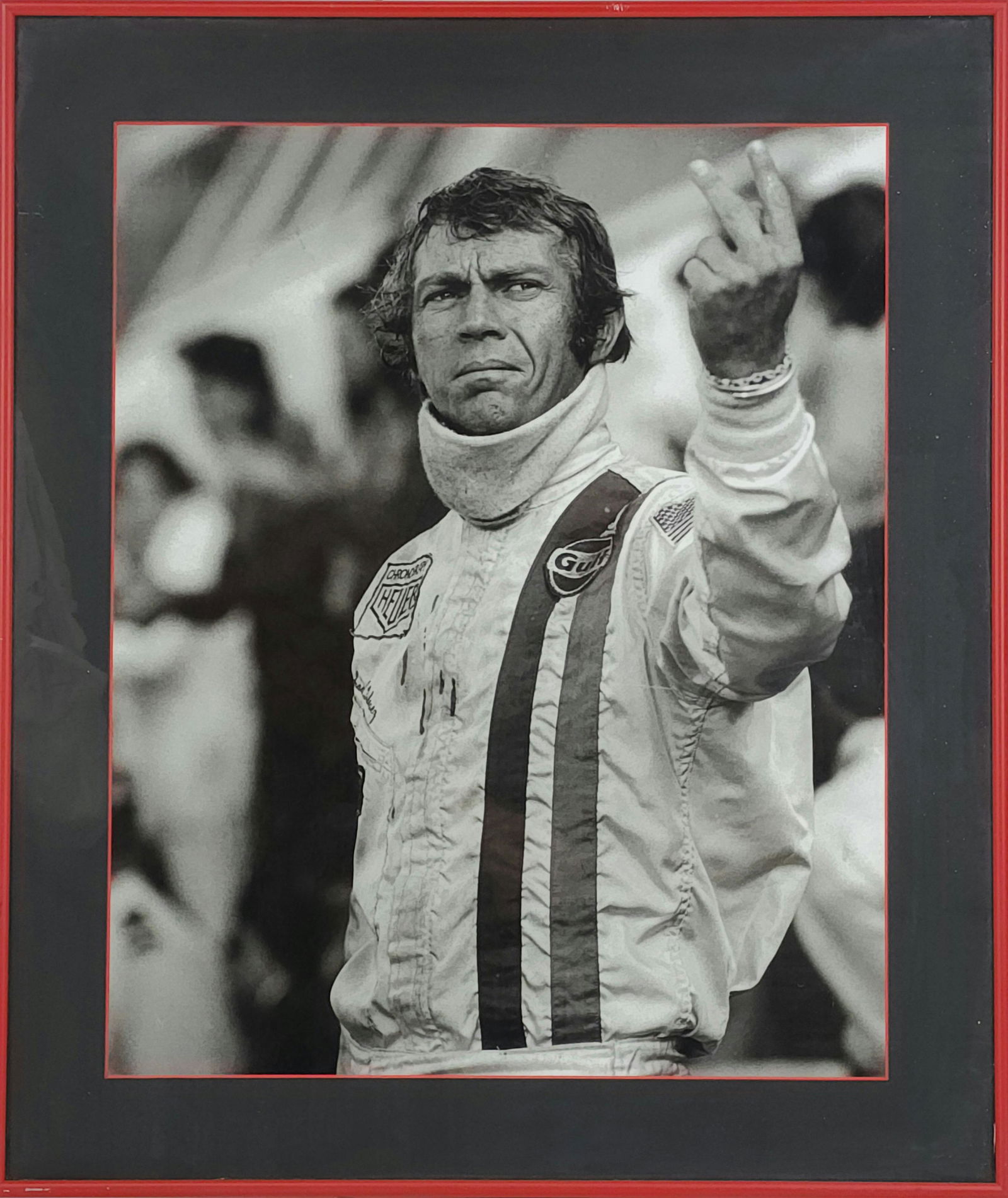Vintage Steve Mcqueen Large Original Framed Photograph (1 of 8)