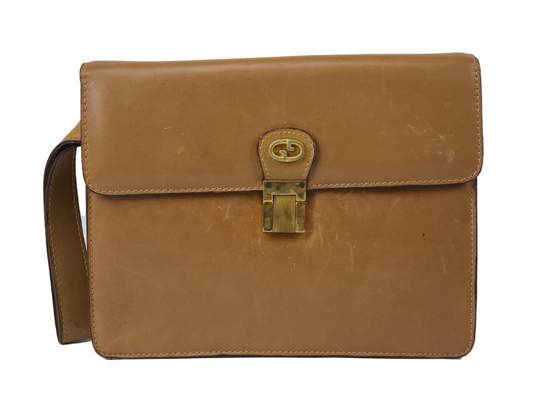 Vintage Gucci Leather Handbag Purse (1 of 9)