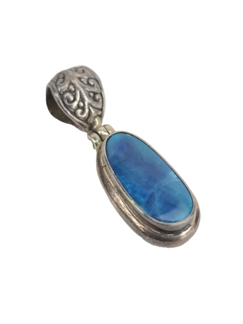 Vintage Sterling Silver & Opal Jewelry Pendant (1 of 5)