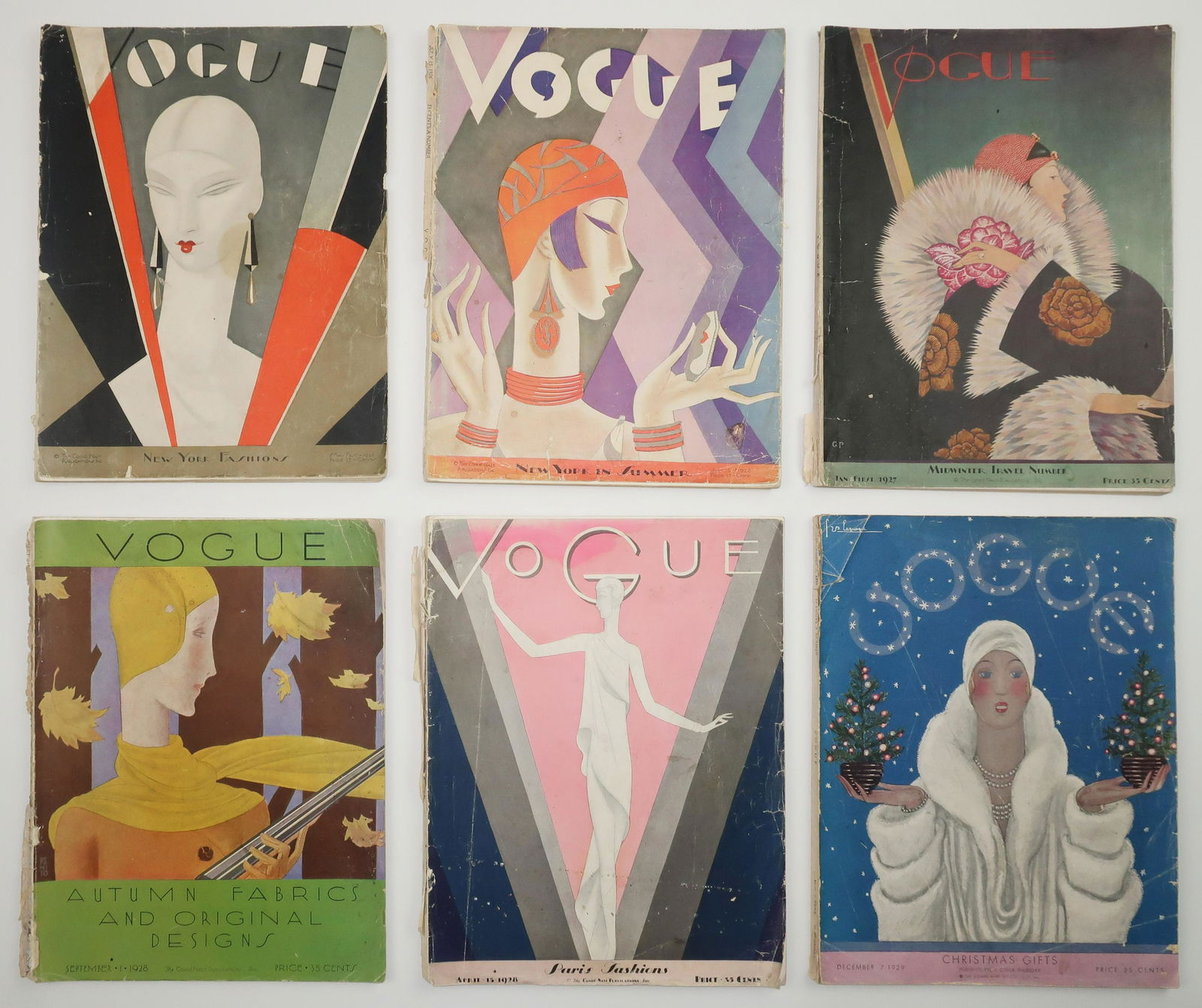 Six 1920's Vogue Art Deco Fashion Magazines (1 of 17)