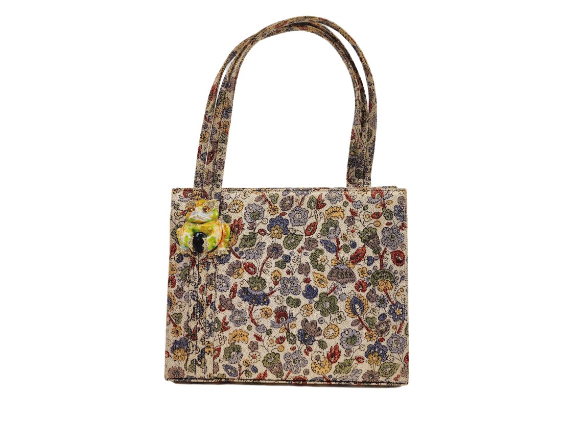 Vintage Martin van Schaak Handbag w/ Frog Brooch (1 of 8)