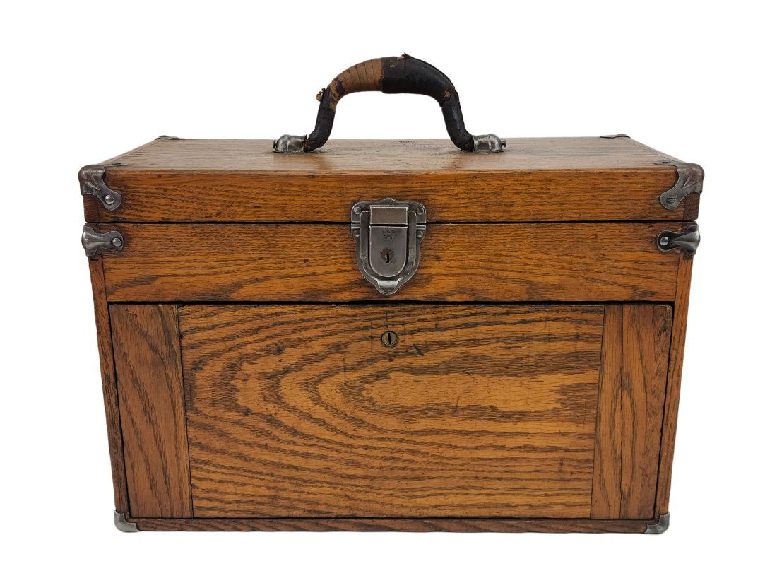 Antique Gerstner Oak Machinist Case Tool Box (1 of 10)