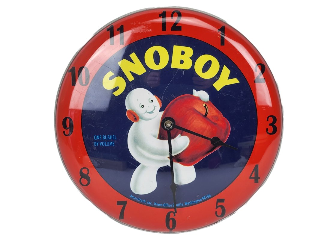 Vintage SNOBOY Advertising Metal Wall Clock (1 of 5)