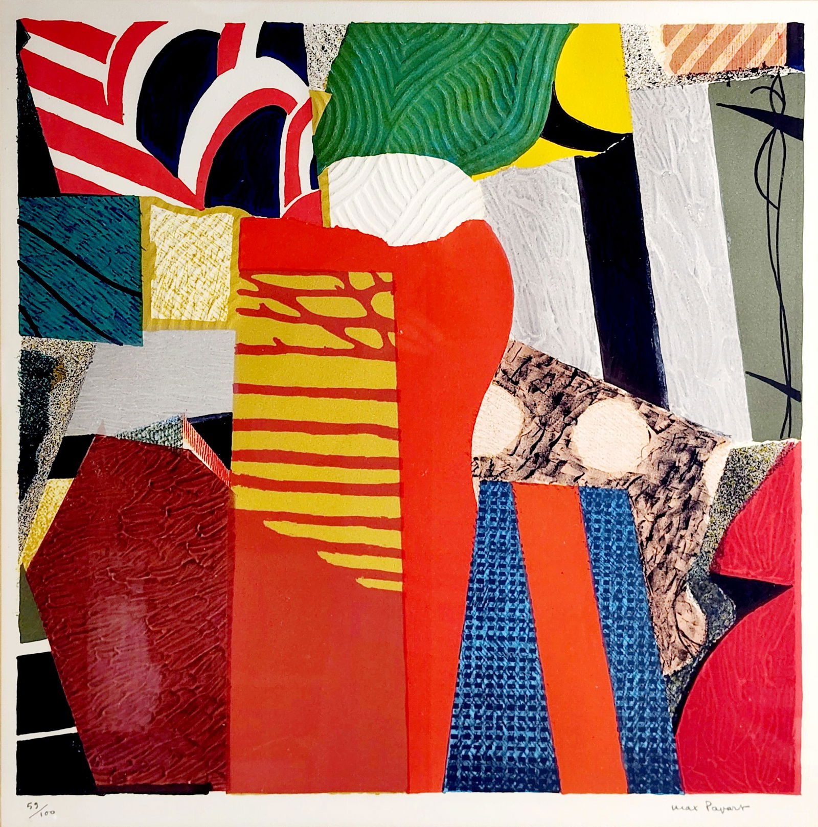 Max PAPART Abstract Composition Lithograph Signed (1 of 7)