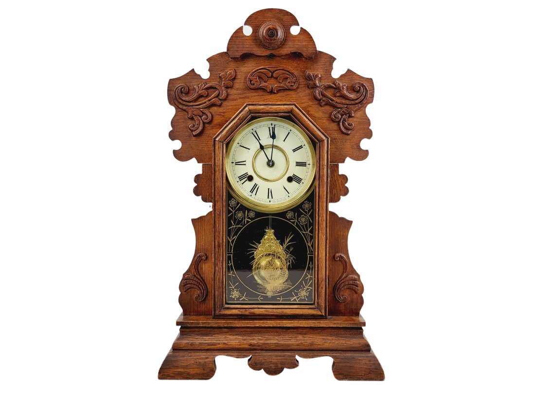 Antique New Haven Oak Parlor Mantle Clock (1 of 11)