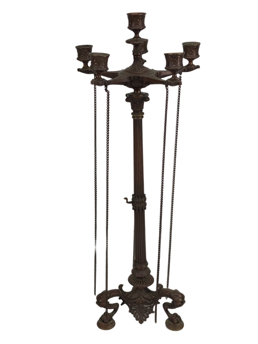 Antique Bronze Roman Style French Victorian Candelabra (1 of 11)