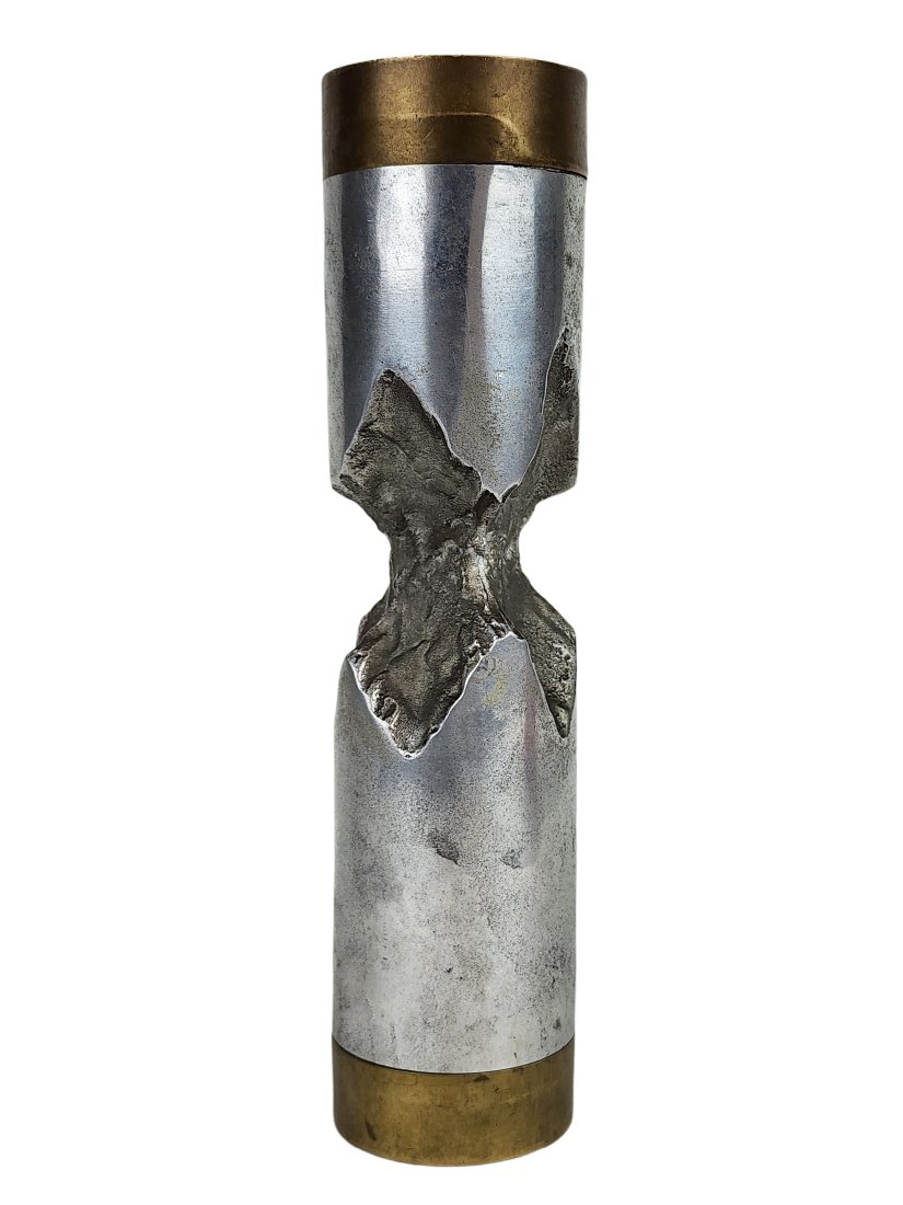 David Marshall Brutalist Mixed Metal Candlestick (1 of 6)