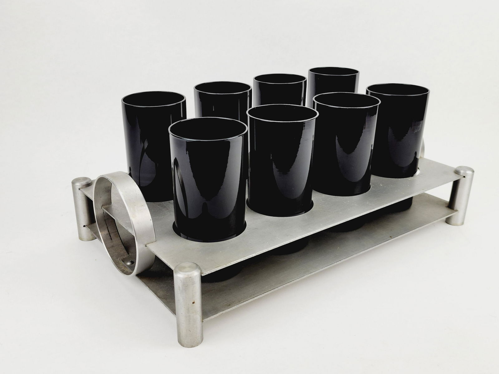 Art Deco Machine Age Aluminum Cocktail Bar Serving Tray (1 of 8)