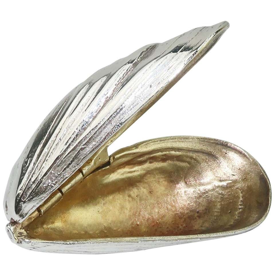 English Sterling Silver Gold Plated Mussel Eater (1 of 9)