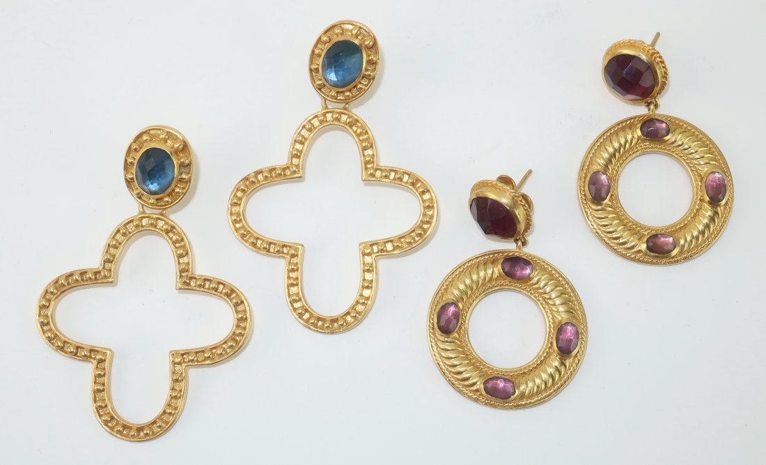 Two Pair Julie Vos Designer Gold Plated Earrings (1 of 10)