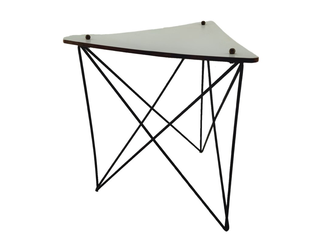 Vintage Mid Century Triangle Side Table (1 of 5)
