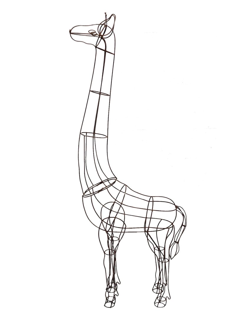 Large vintage Giraffe Topiary 5.5ft Tall (1 of 10)