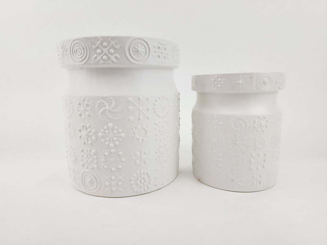 Susan Williams Ellis for Portmeirion Pottery White Canister Pair (1 of 6)