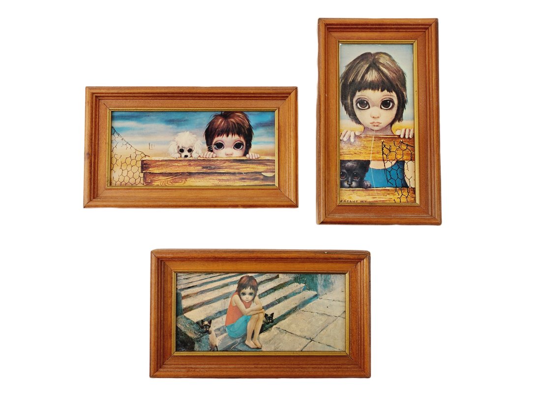 Vintage Mid Century Margaret Keane Mini Portaits (1 of 4)