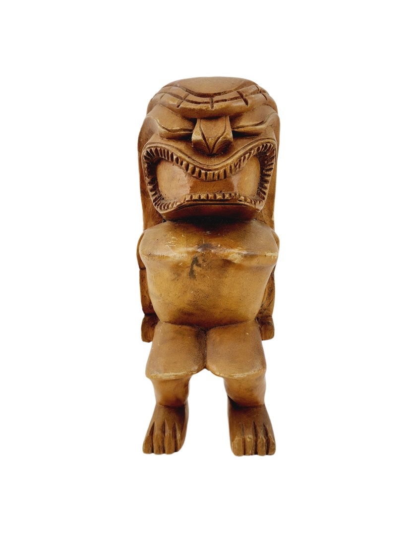 Hawaiian Ku Tiki God Wood Carved Sculpture (1 of 5)