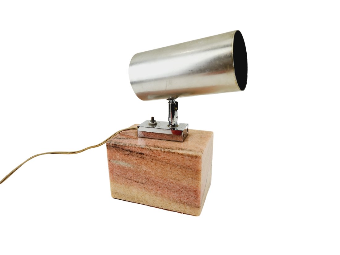 Neal Small for Koch & Lowy Pink Marble Table Lamp (1 of 9)