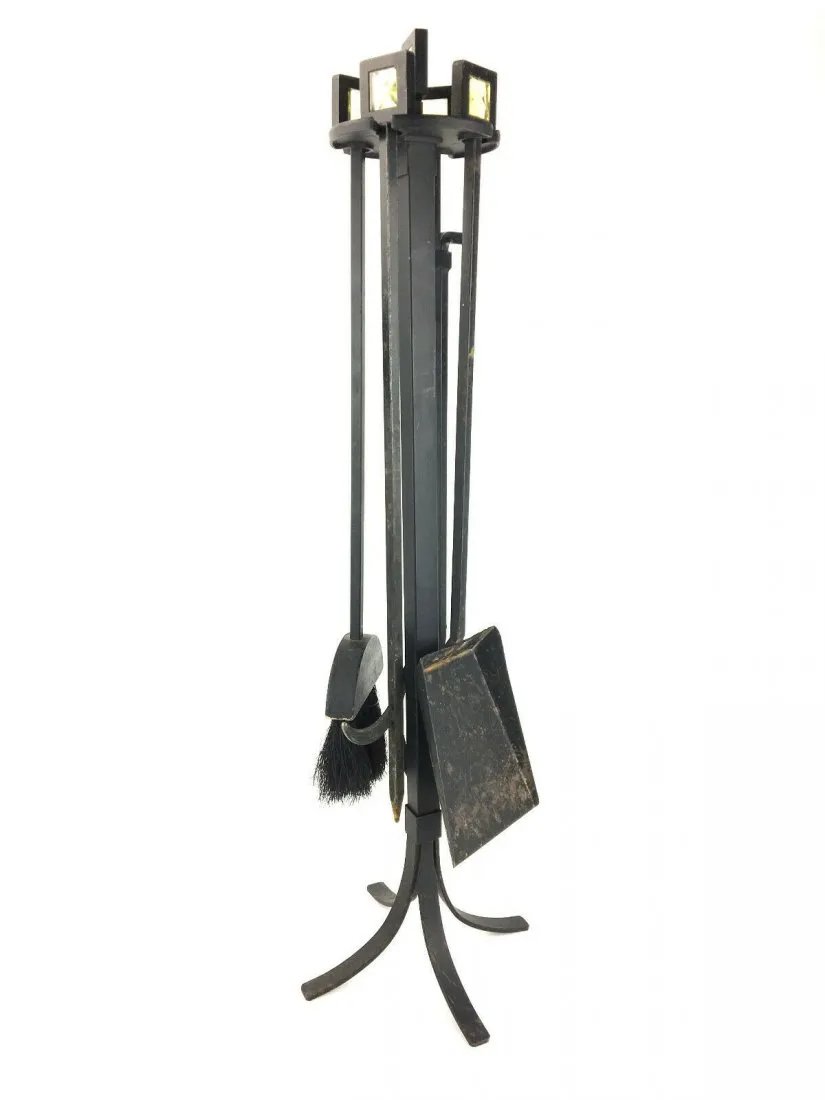 Vintage Fireplace Tool Set in the style of Erik Hoglund (1 of 9)