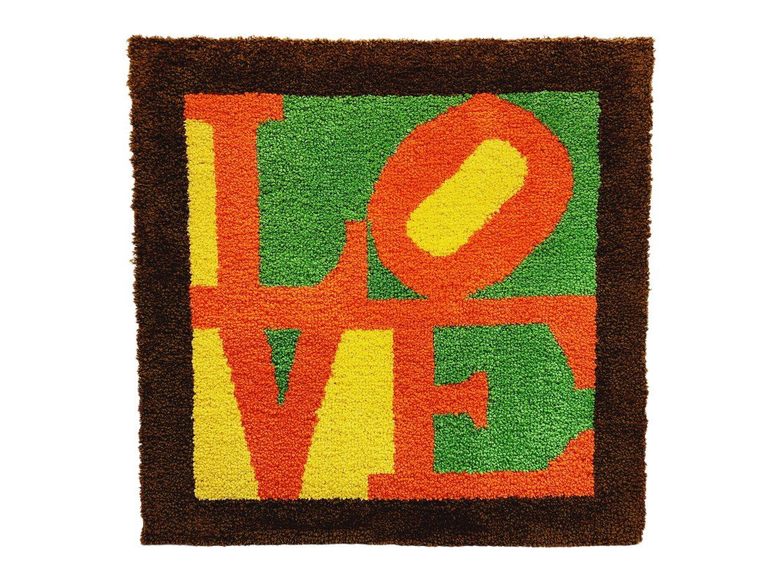 Robert Indiana Style LOVE Shag Rug Wall Sculpture (1 of 6)