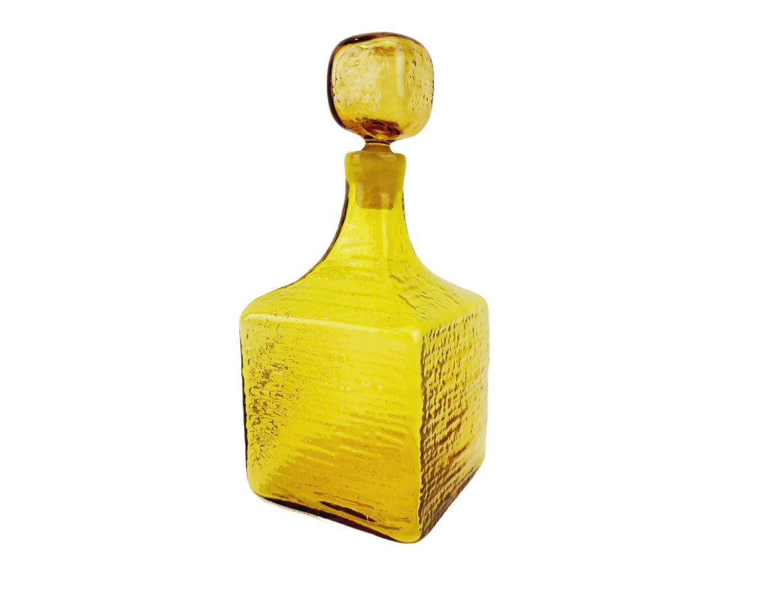 Wayne Husted for Blenko Decanter in Yellow Model 6224 (1 of 6)