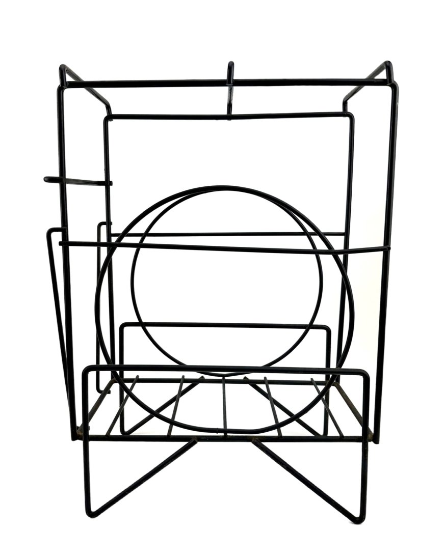 Mid Century Modern Metal Record Rack Magazine Stand (1 of 3)