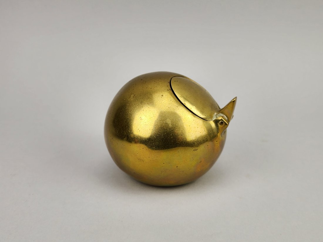 Solid Brass Orb Cigar Ashtray Hollywood Regency (1 of 6)