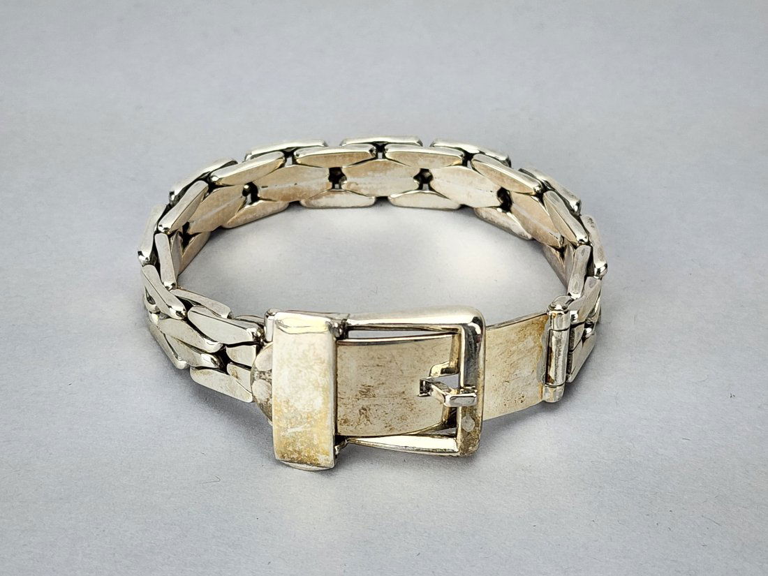 O.P. Orlandini Sterling Silver Braided Belt Bracelet (1 of 7)