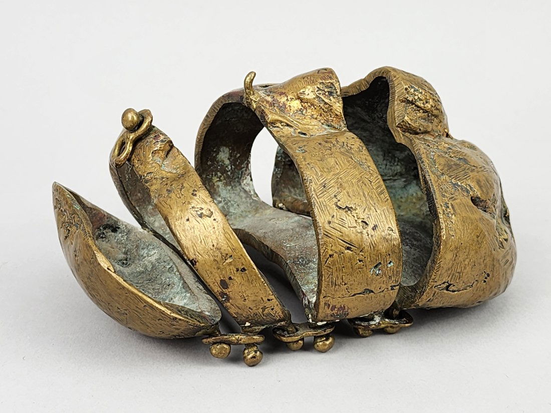 Vintage Segmented Bronze Brutalist Sculpture (1 of 8)