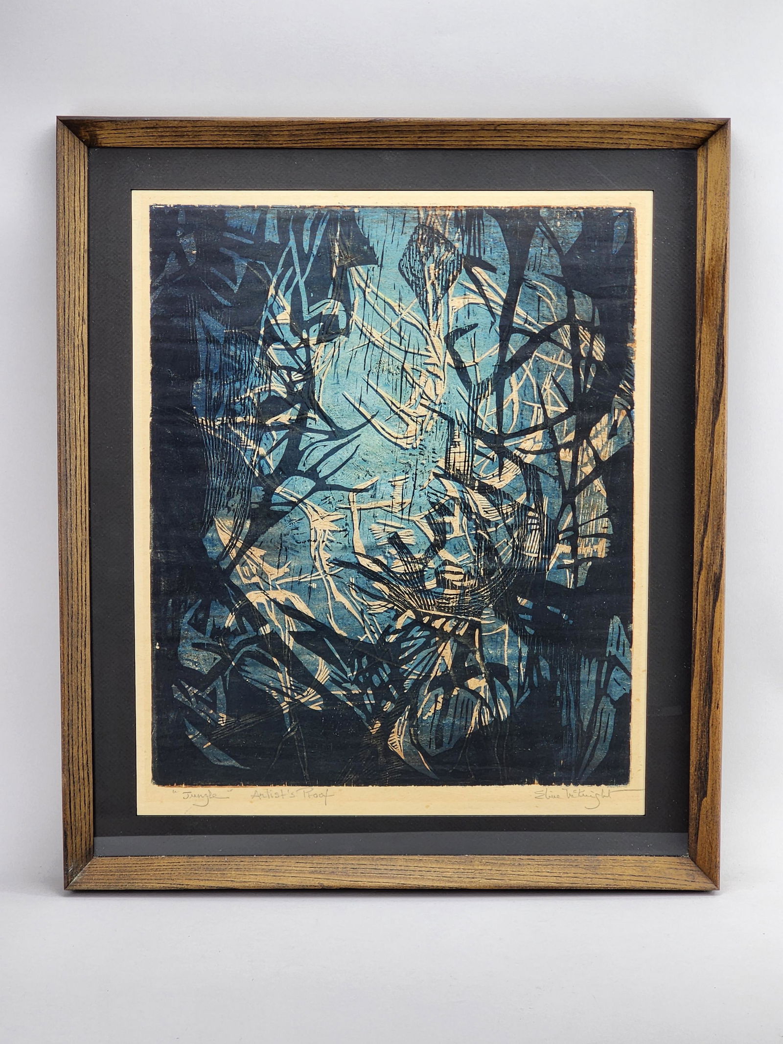 Mcknight Abstract Lithograph Artist Proof "Jungle" Framed Art (1 of 6)