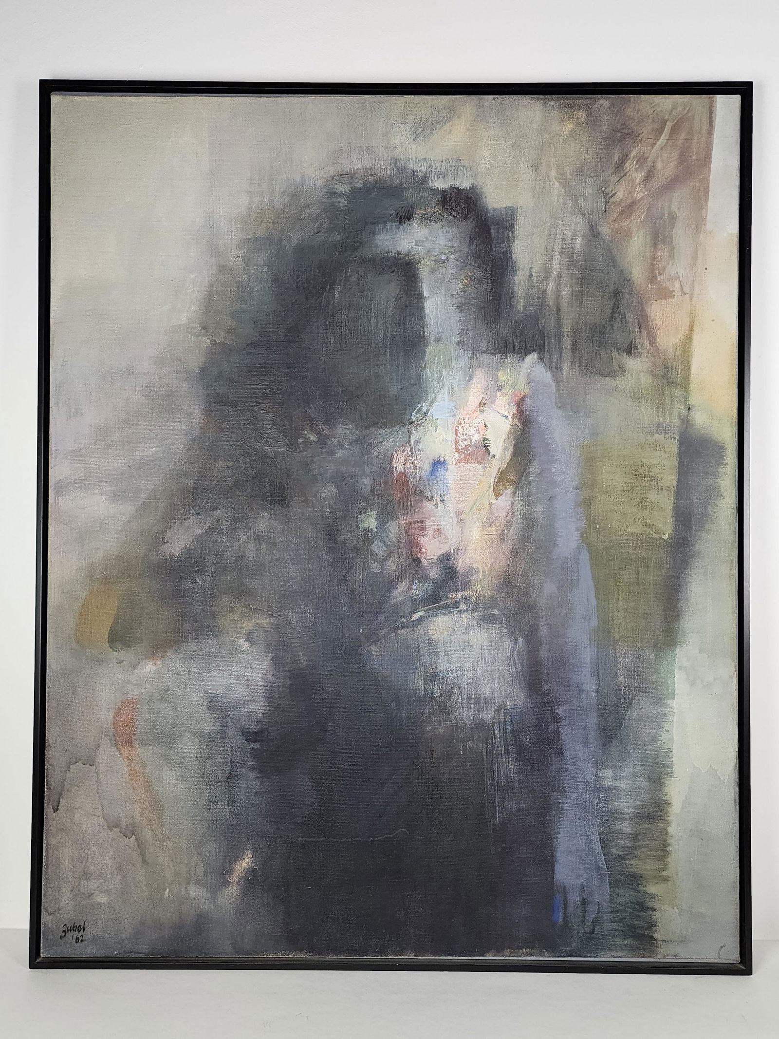 Zubel Kachadoorian "Athlete" 1965 40" x 50" Oil on Canvas Signed (1 of 9)