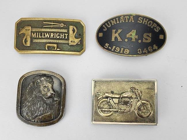 Vintage 1970s Brass Belt Buckle Group (1 of 7)