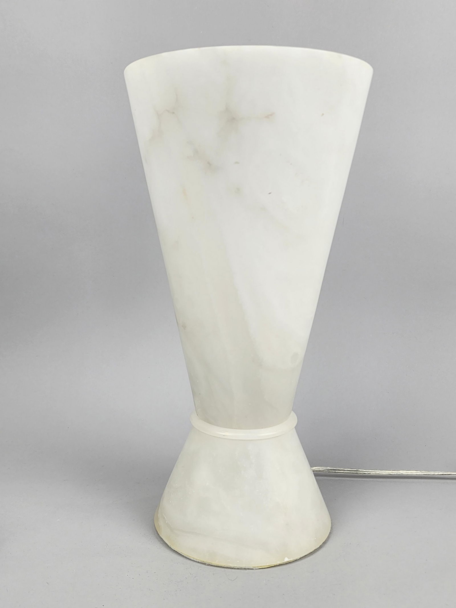 Antique Italian Alabaster Marble Torchiere Table Lamp (1 of 9)