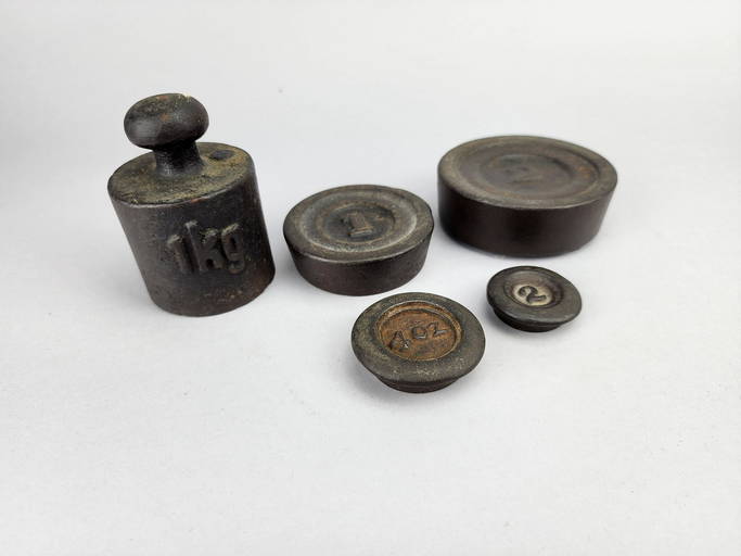 Antique Cast Iron Scale Weight Lot