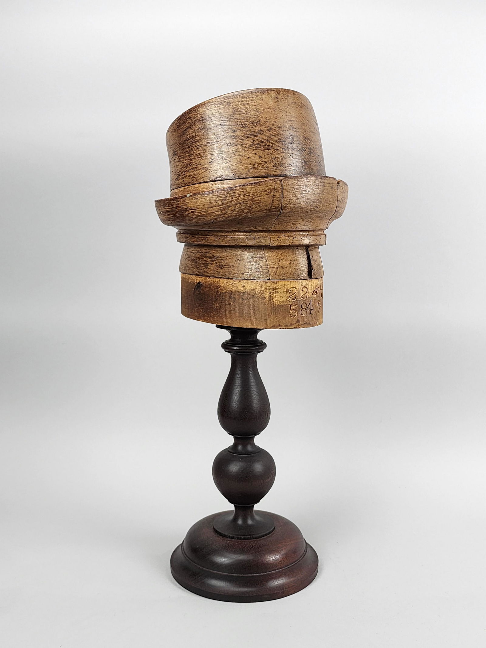 Antique Hat Mold with Stand, Capital Hat Block N.Y (1 of 9)