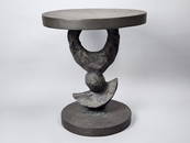 Tom Corbin Half Moon Bronze Side Table Sculpture