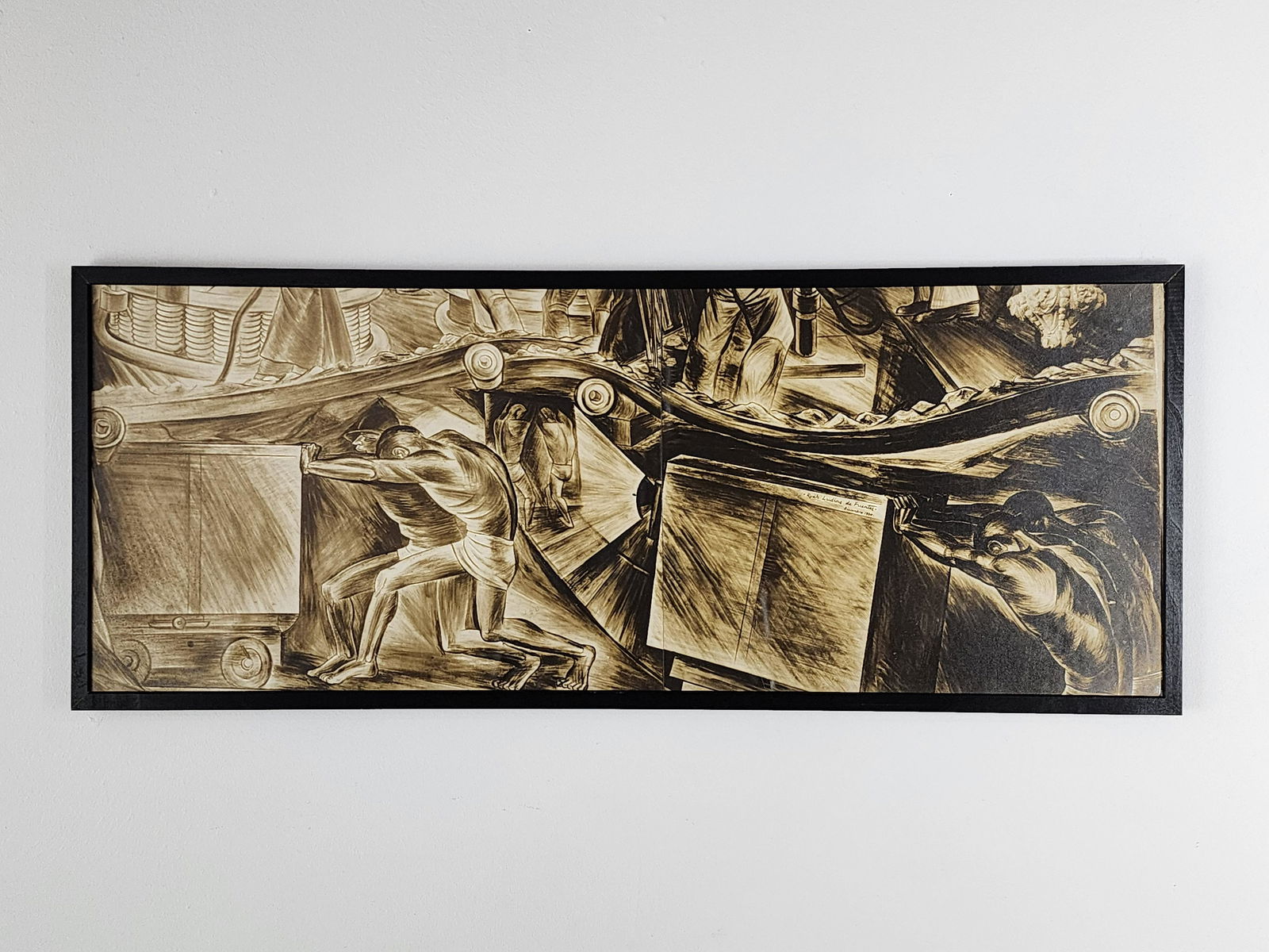 Ryah Ludins De Fuentes Diciembre 1934 Art Deco Workers Painting Print (1 of 11)