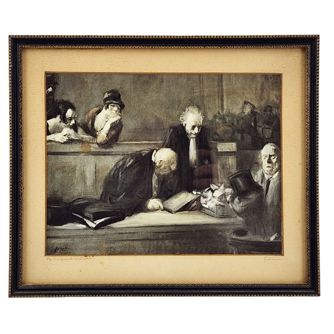 JEAN LOUIS FORAIN Signed Print "The Confused Witness" (1 of 5)