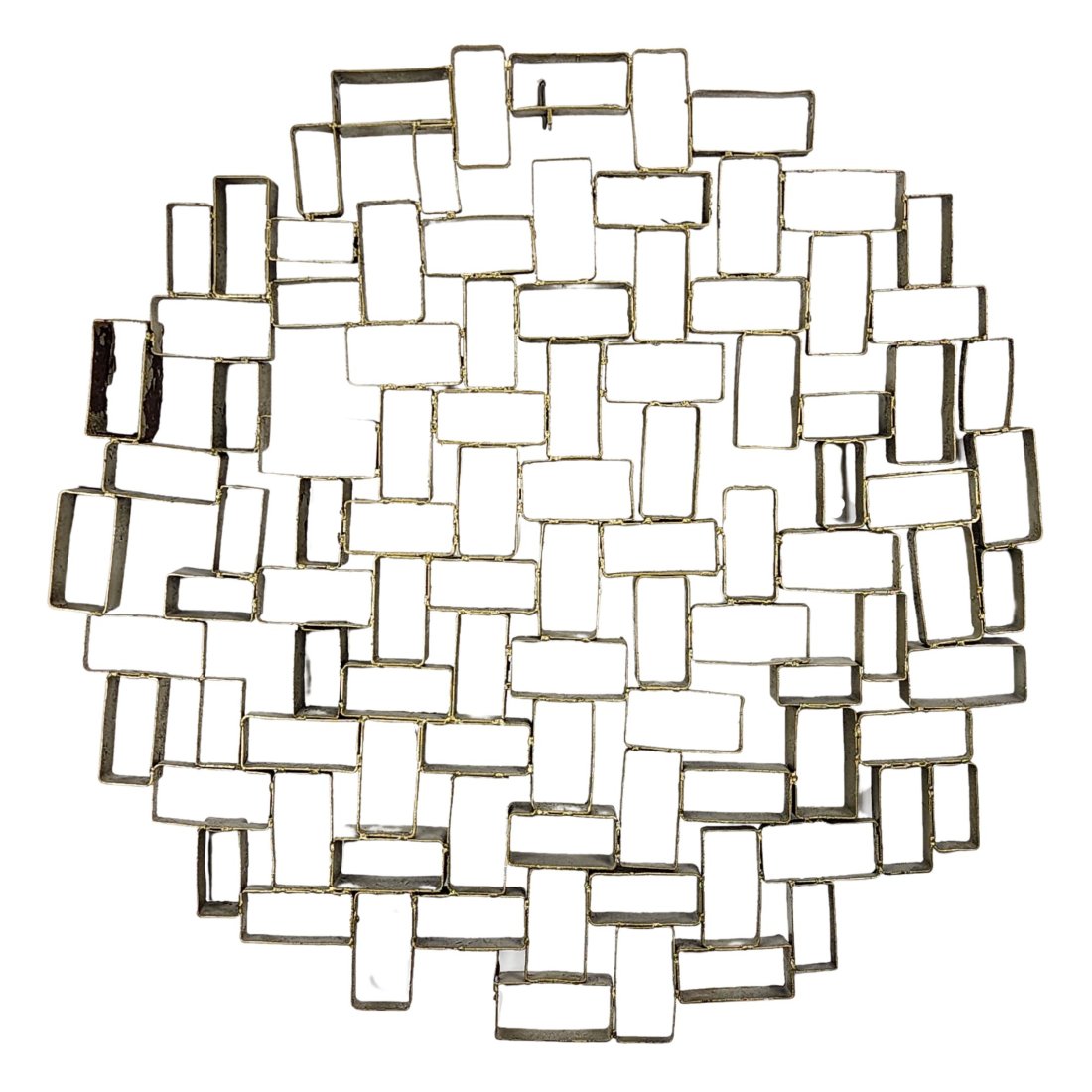 Vintage Mid Century Brutalist Metal Wall Sculpture (1 of 9)