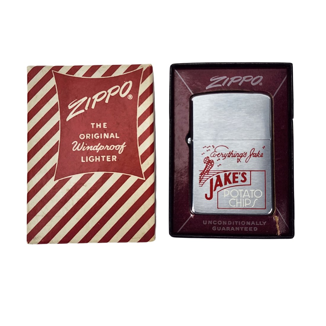 1950's Zippo Advertising Lighter Jake's Potato Chips (1 of 6)