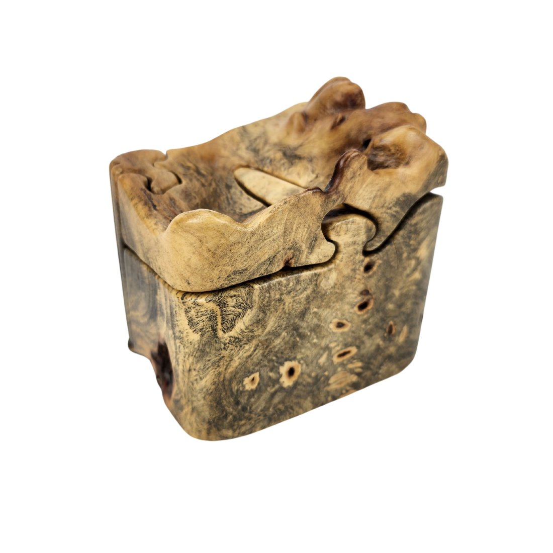 Don Rupard Birds Eye Maple Carved Wood Puzzle Box (1 of 7)