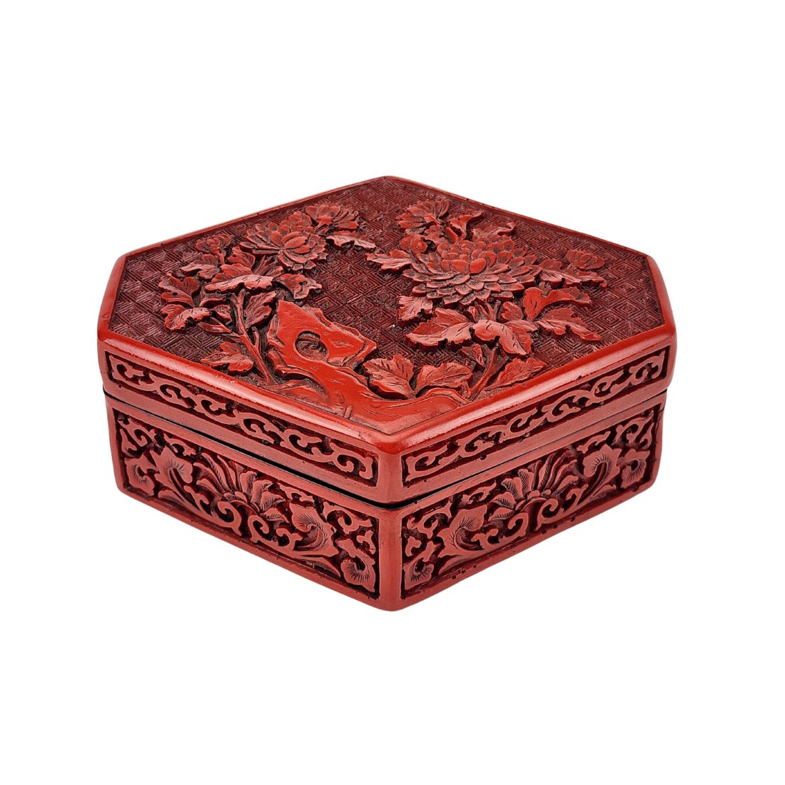 Vintage Chinese Cinnabar Lidded Box (1 of 6)