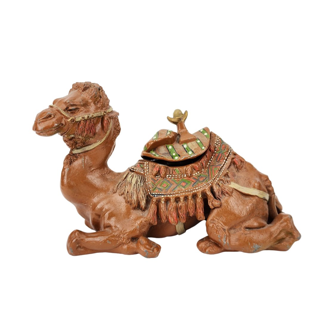 Vintage Cast Metal Cold Painted Camel Inkwell (1 of 7)