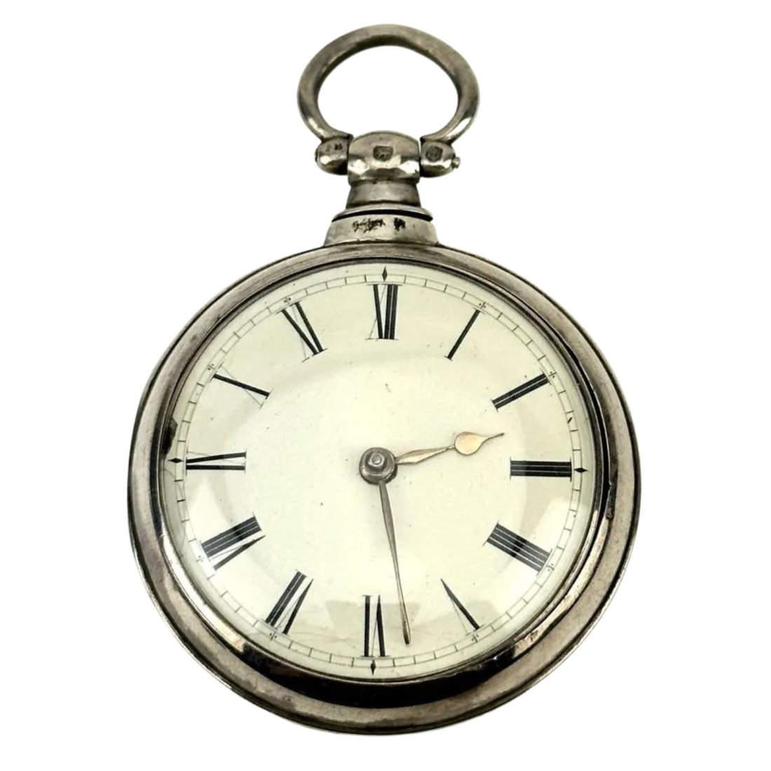 C. 1800 Herbert London Silver Pair Case Pocket Watch (1 of 10)