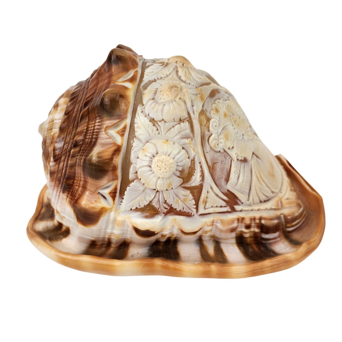 Vintage Cameo Carved Folk Art Seashell (1 of 7)