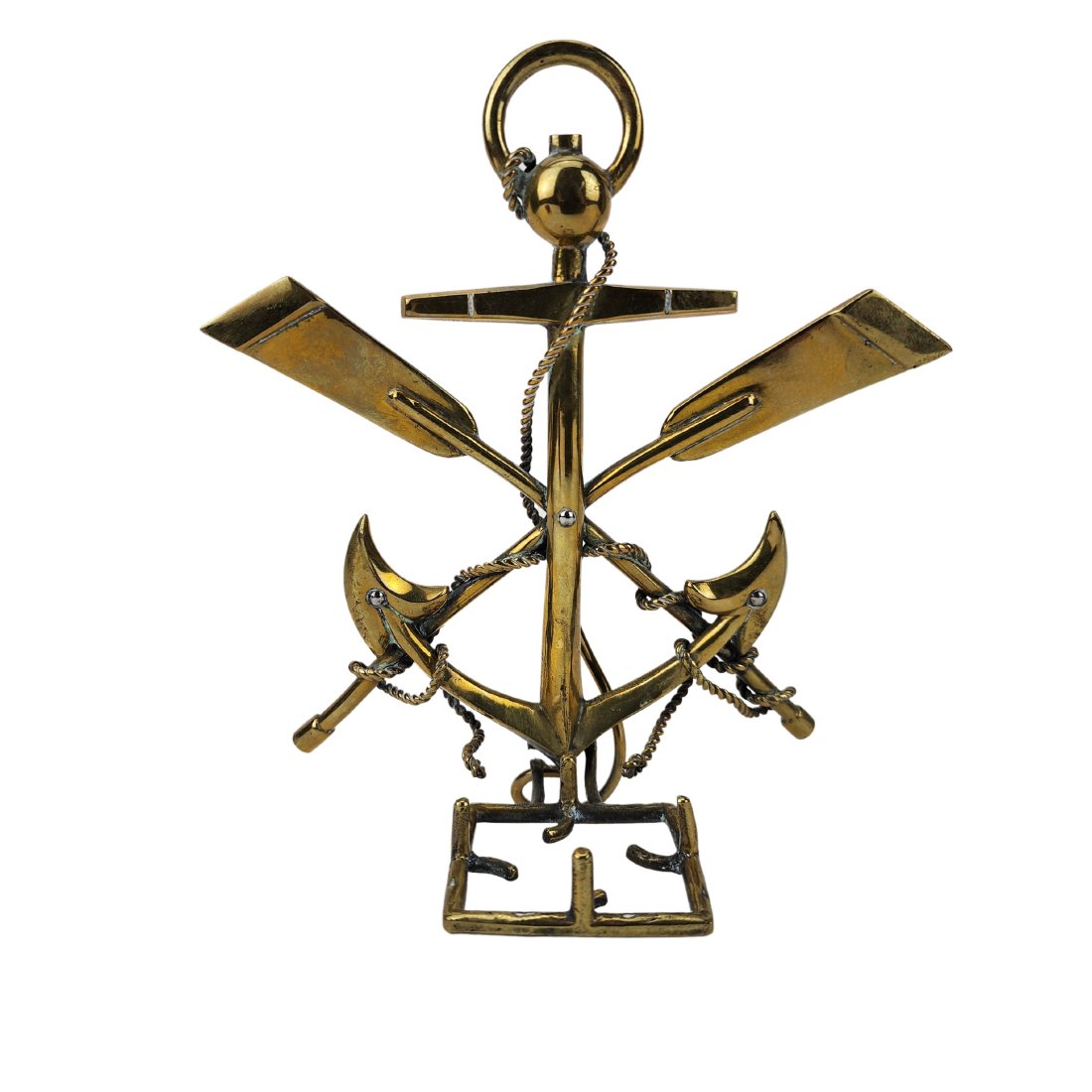 Antique Brass Nautical Ships Wall Hanging Rack (1 of 7)