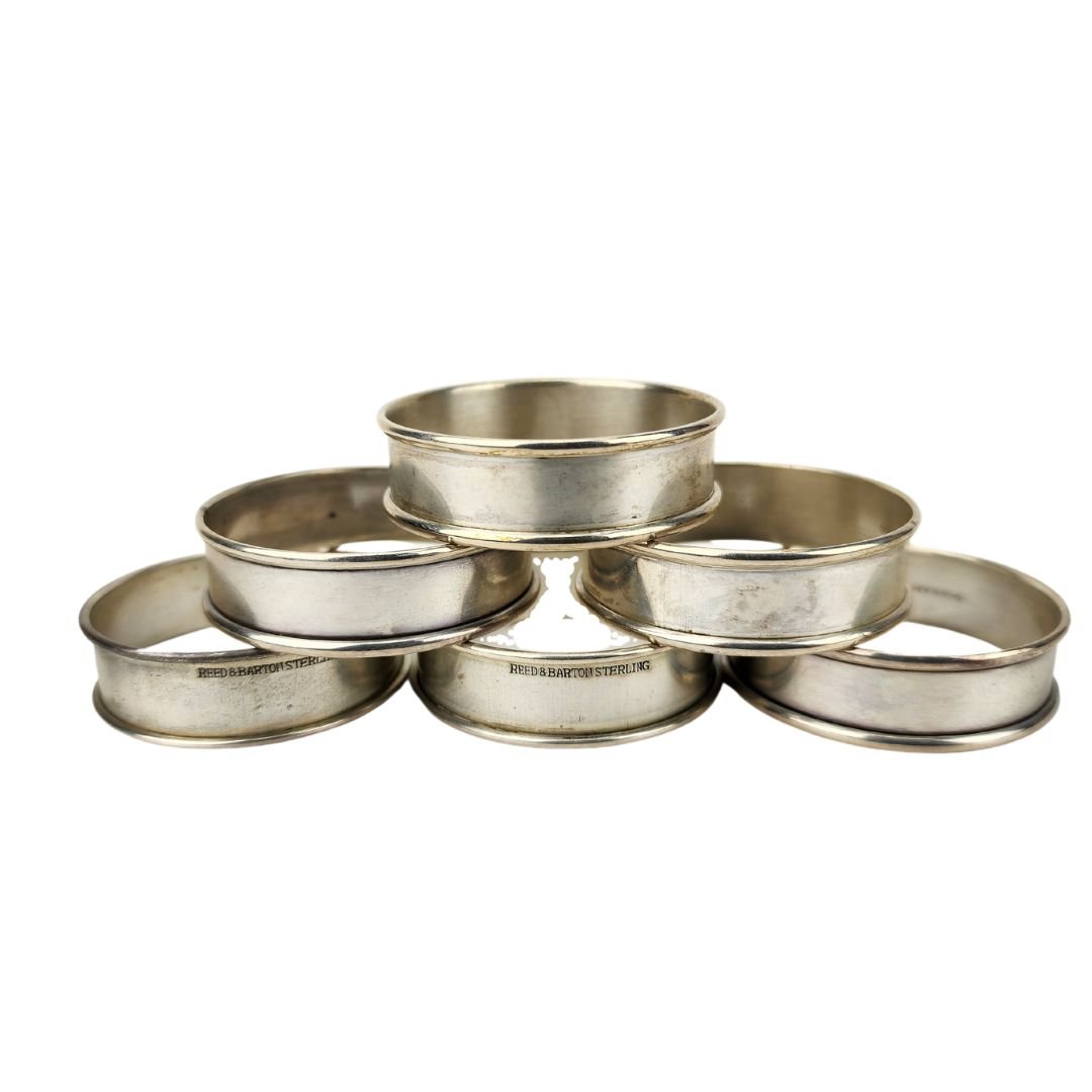 Reed & Barton Gorham Sterling Silver Napkin Rings Set of 6 (1 of 6)