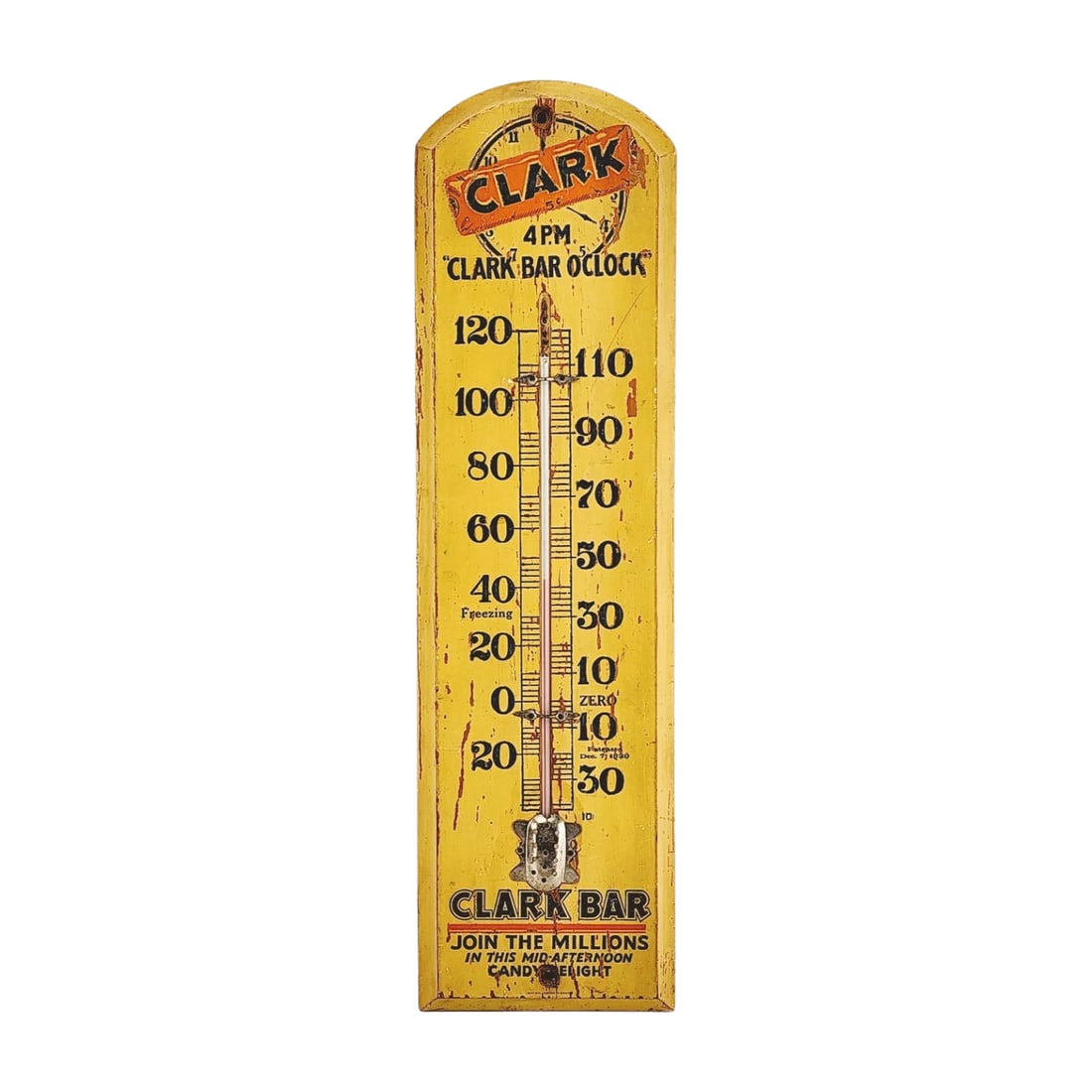 Clark Bar Candy Advertising Wood Thermometer (1 of 5)