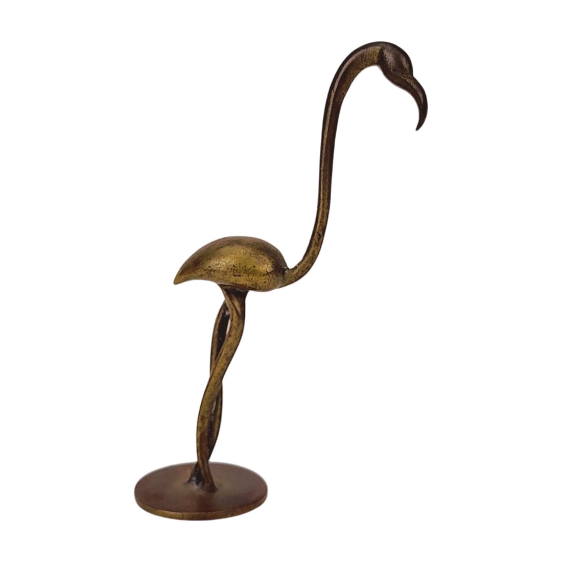 Hagenauer Austrian Bronze Flamingo Miniature Sculpture Signed (1 of 4)